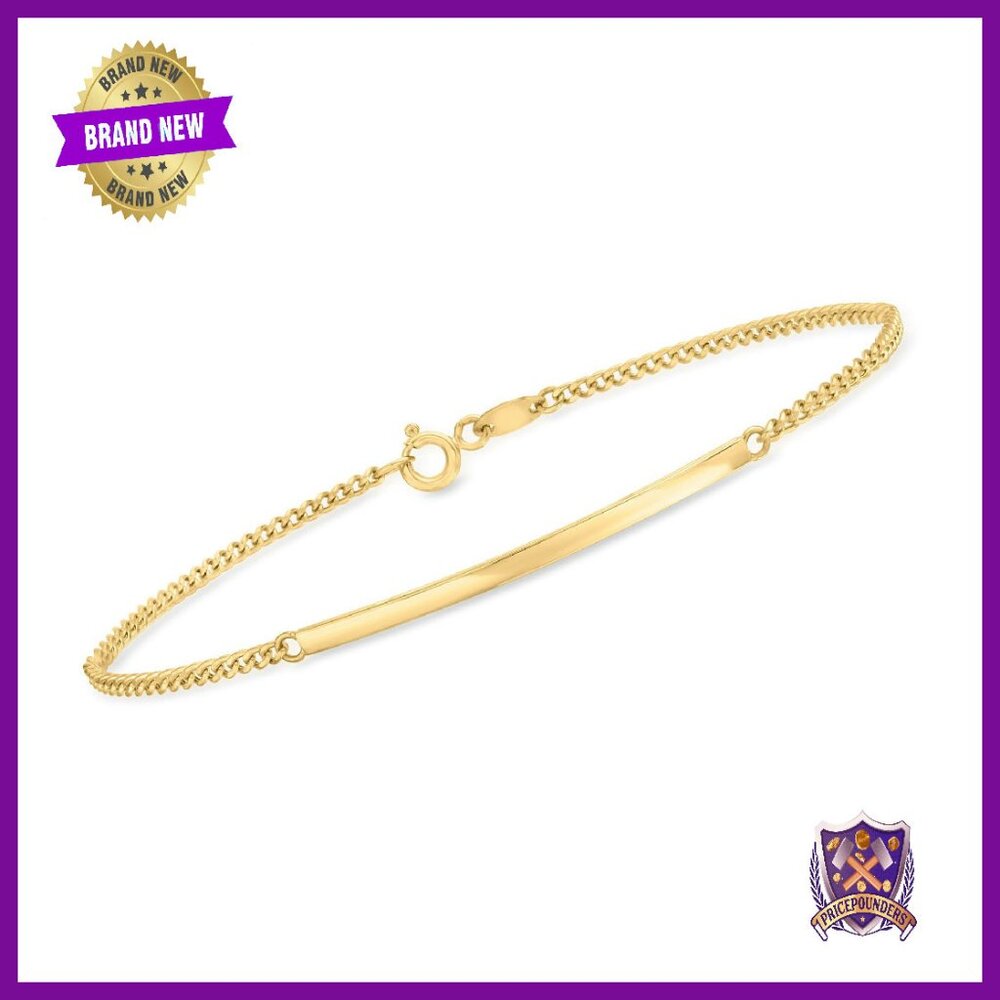 10kt Gold Curb Link Bracelet 7in Lobster Clasp Everyday Wear